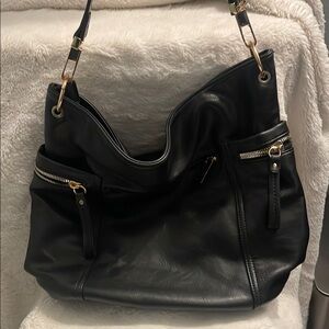 Black Leather Shoulder Bag